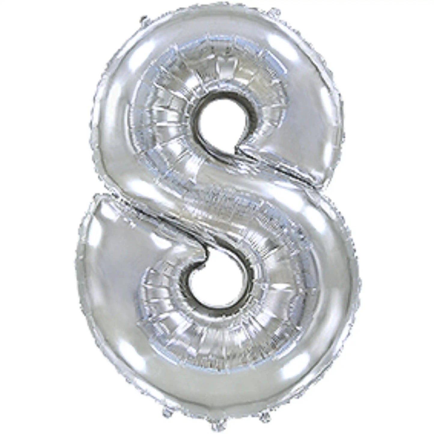Globo Foil Números Plateado 72 cm - Aire o Helio
