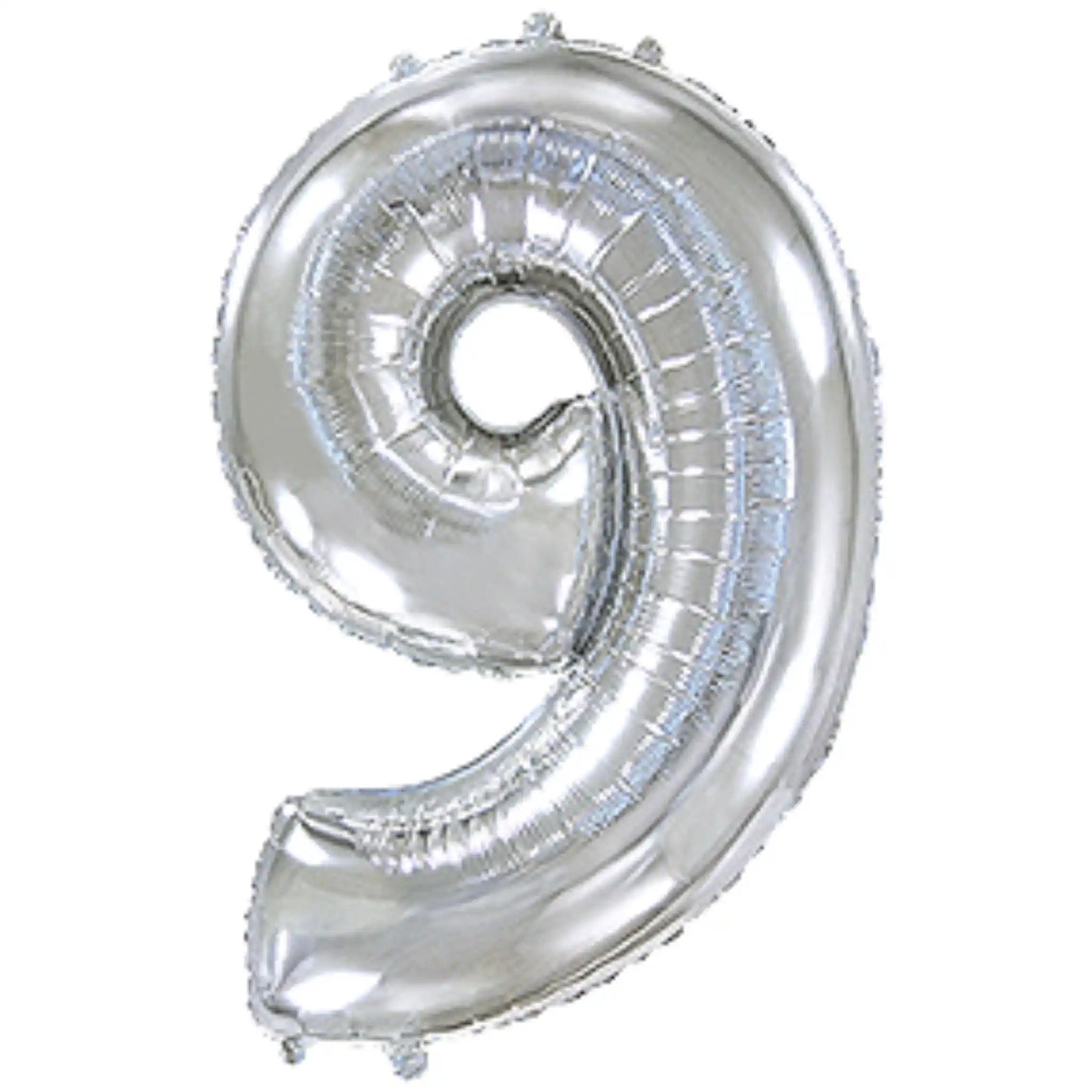 Globo Foil Números Plateado 72 cm - Aire o Helio
