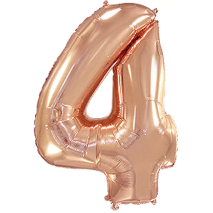 Globo Foil Números Rosa Gold 72 cm - Aire o Helio - Narosa Sweet Party Barcelona