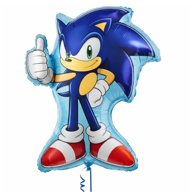 Globo foil Sonic para fiesta temática infantil