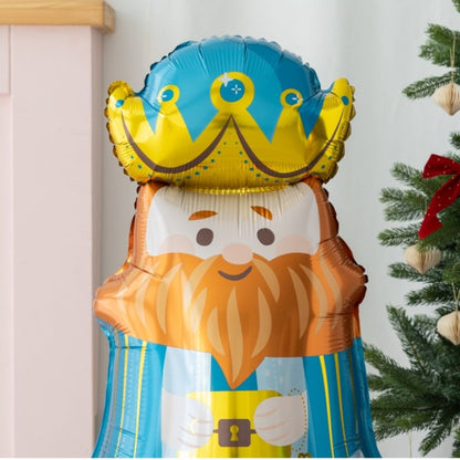 Globo sin helio Rey Mago Gaspar grande y vistoso.