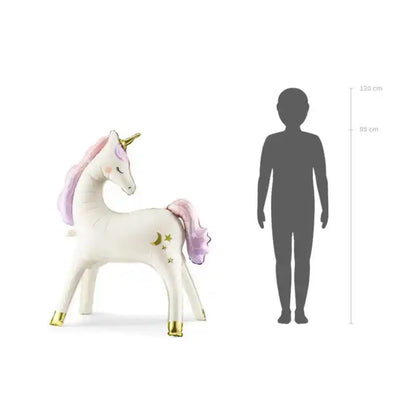 Decoración infantil con globo de pie unicornio