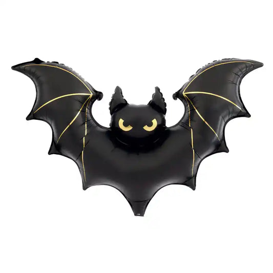 Globo Halloween Murciélago negro, foil, 85 x 150 cm - Narosa Sweet Party Barcelona