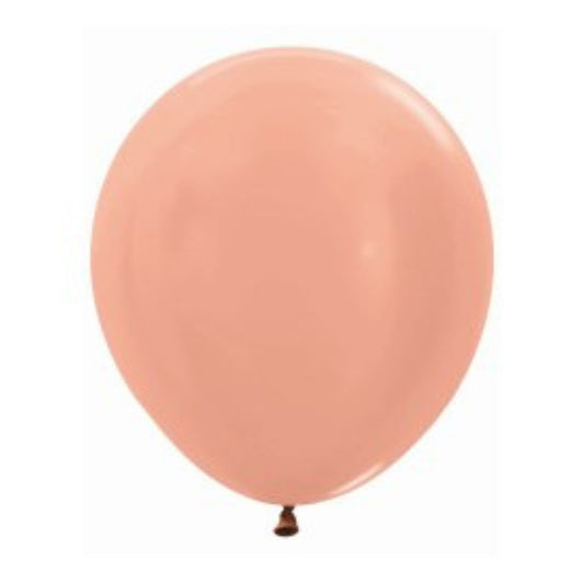 Globo Látex R18 Rosa Dorado 45 cm - Pack de 15