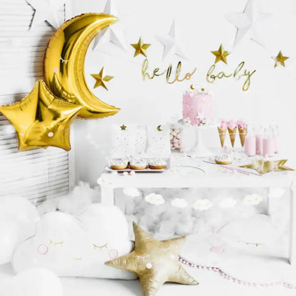 Globo de Foil Luna Dorada 60 cm – Brillo Metálico - Narosa Sweet Party Barcelona