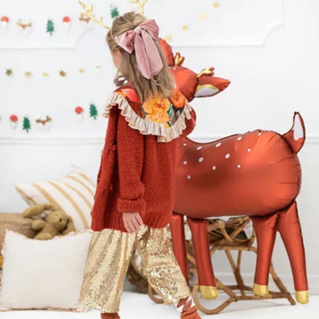 Deer Foil Balloon 80x105 cm - Mixed Colors, Matte Finish