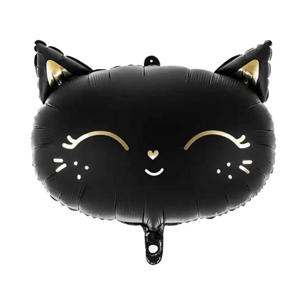 Globo Metálico Gato Negro 48x36 cm con acabado Mate - Apto para Aire y Helio - Narosa Sweet Party Barcelona