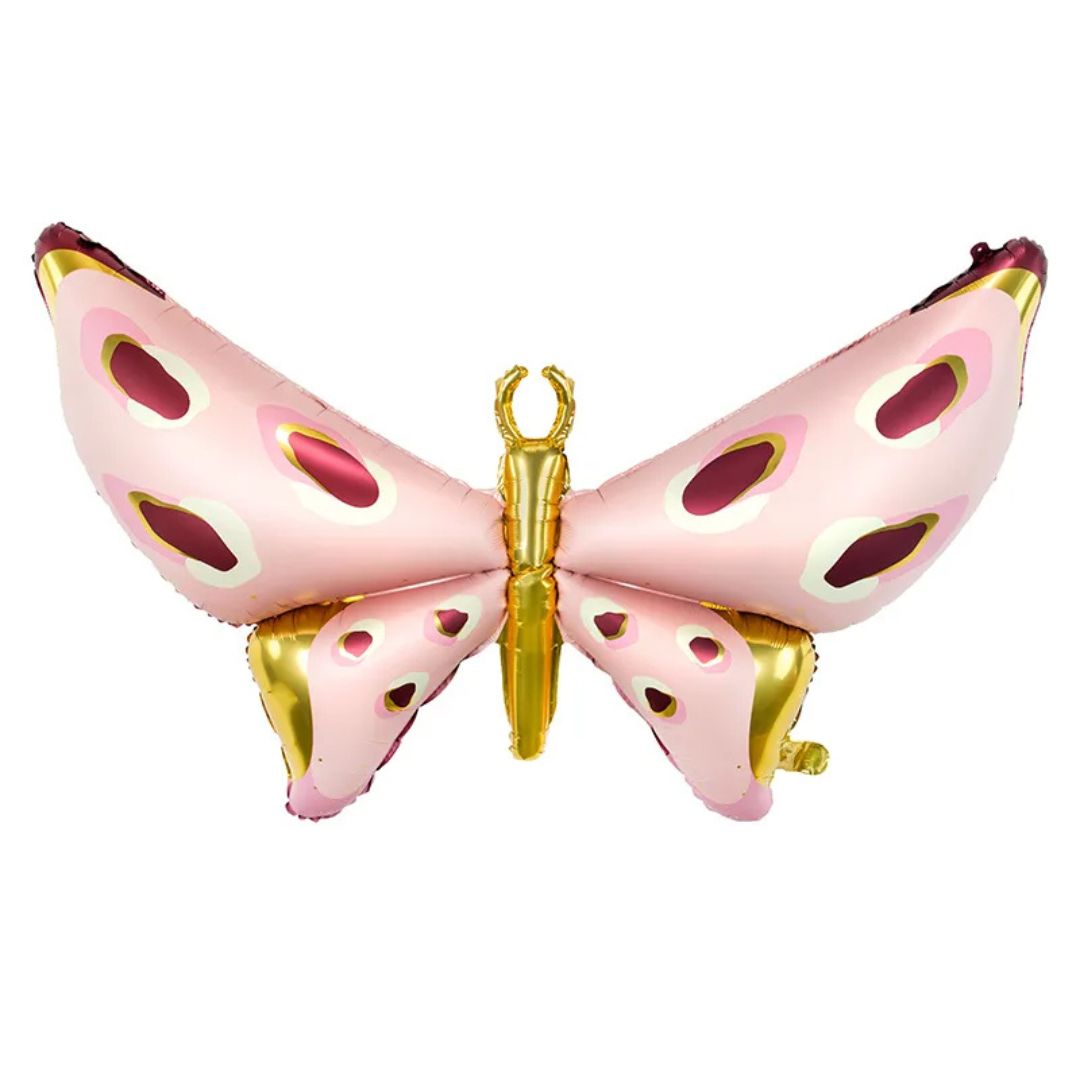 Globo Metálico Mariposa 110x67 cm - Colores Mixtos, Aire o Helio