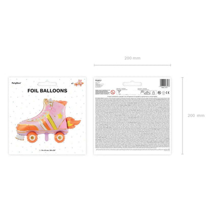 Metallic Roller Skate Balloon 74x51 cm - Mixed Colors, Glossy