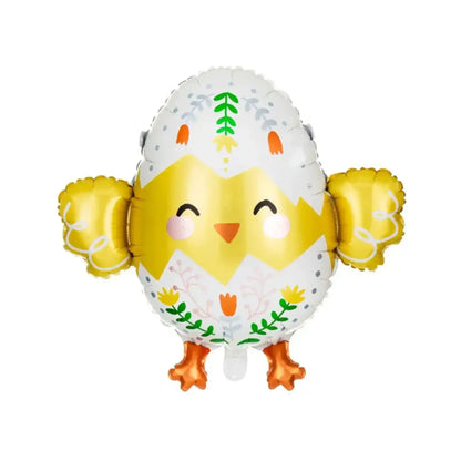 Globo Metálico Pollito en Huevo - 78.5x64.5 cm, Apto para Helio o Aire - Narosa Sweet Party Barcelona