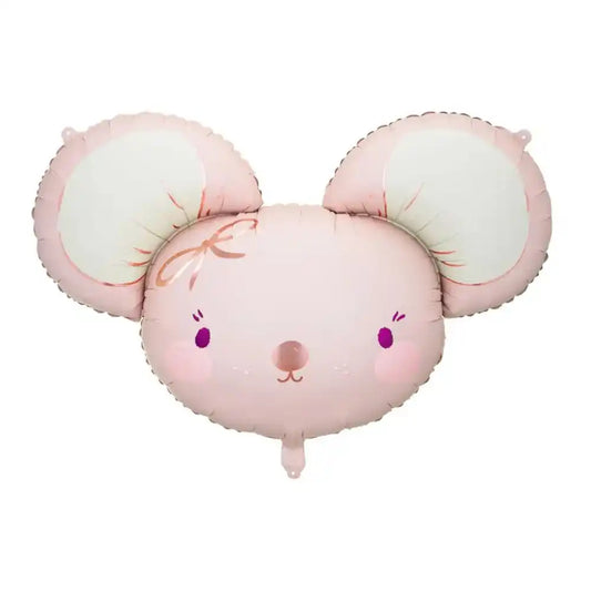 Light Pink Mouse Metallic Balloon 96x64 cm - Suitable for Air and Helium