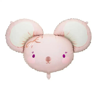 Globo Metálico Ratón Rosa Claro 96x64 cm - Apto para Aire y Helio - Narosa Sweet Party Barcelona