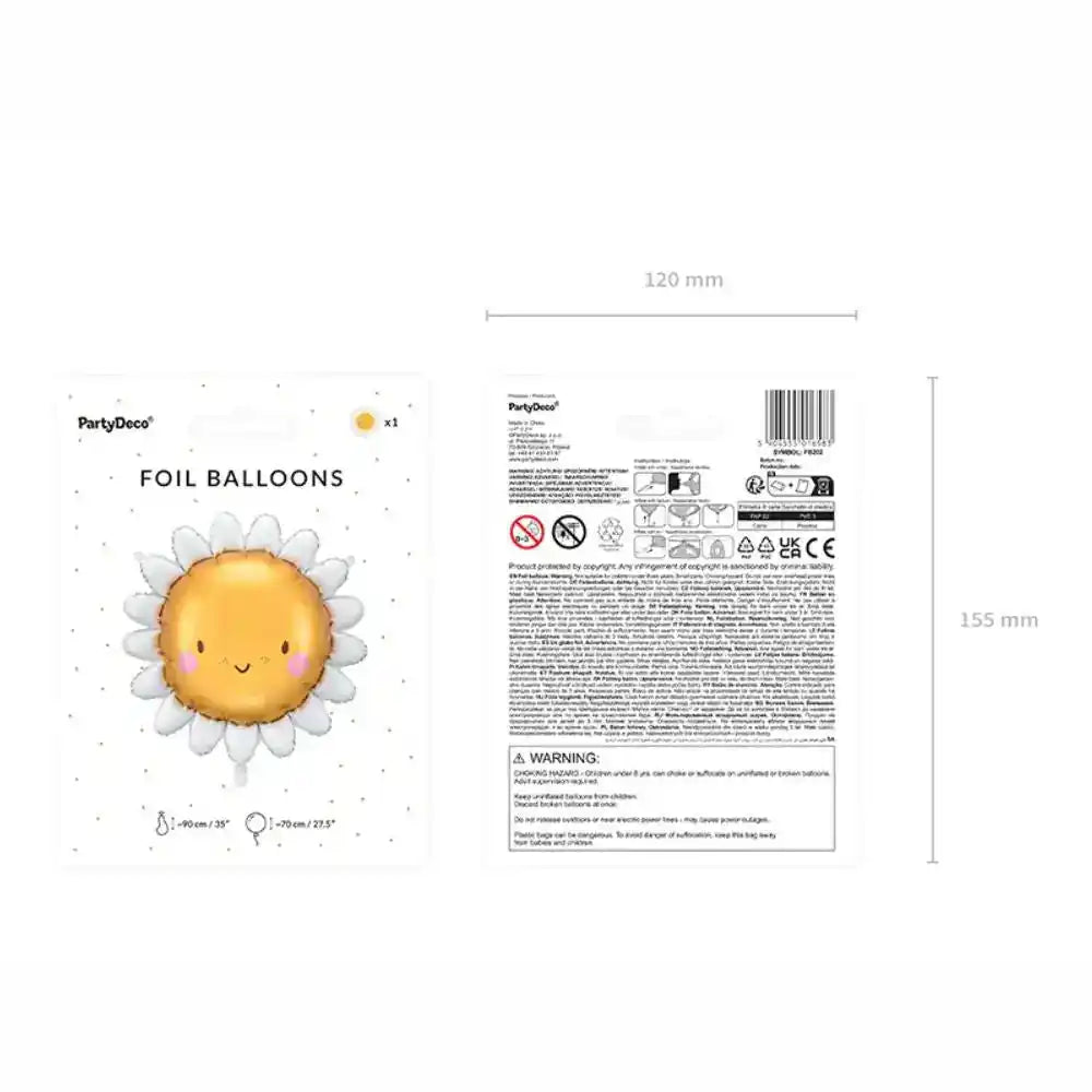 Globo Metálico Sol 90 cm - Apto para Aire y Helio