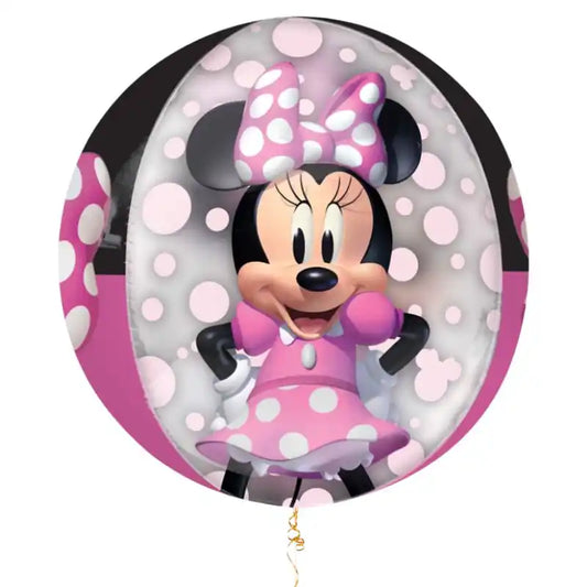 Globo Orbz Foil Minnie Mouse Forever Redondo 38 cm – Aire o Helio - Narosa Sweet Party Barcelona