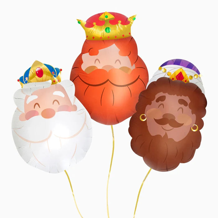 Pack de 3 Globos Reyes Magos - 50 x 40 cm