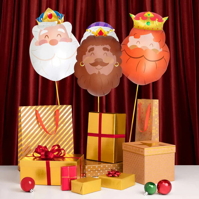 Pack de 3 Globos Reyes Magos - 50 x 40 cm