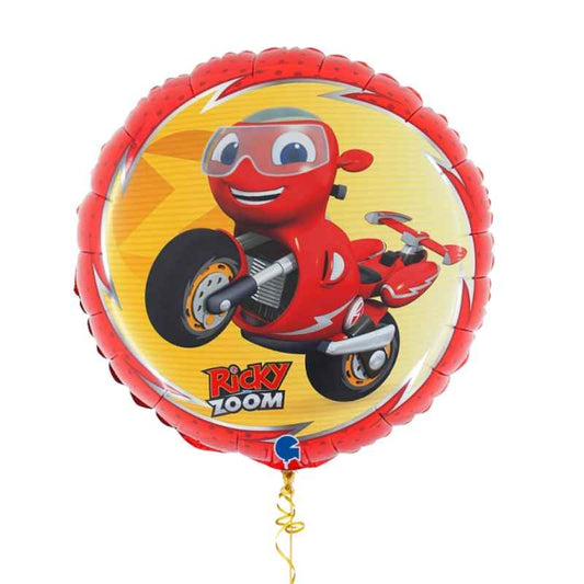 Globo foil redondo Ricky Zoom para fiesta infantil