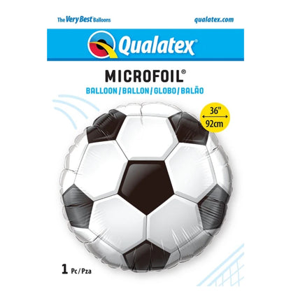 Detalle del globo redondo balón de fútbol