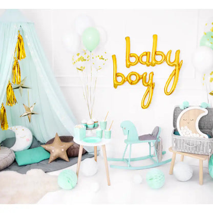 Globo de Aluminio "Bebé" Dorado 73,5x75,5 cm – Ideal Baby Shower - Narosa Sweet Party Barcelona