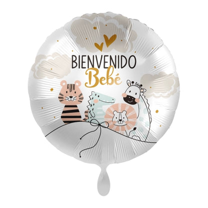 Globo “Bienvenido Bebé” Jungle 45 cm para niña.