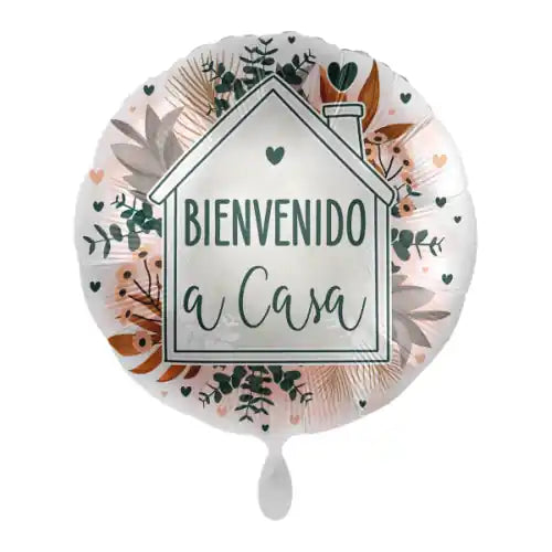 Globo Foil Bienvenido a Casa – Heartly Home 45 cm - Narosa Sweet Party Barcelona