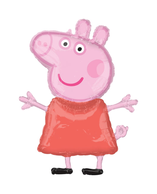 Globo foil Peppa Pig inflado de 81 cm
