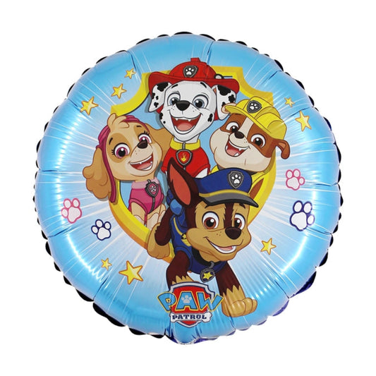 Globo foil redondo Paw Patrol para fiesta infantil