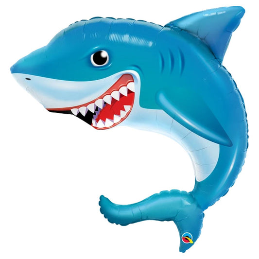 Globo de tiburón ideal para fiestas marinas infantiles
