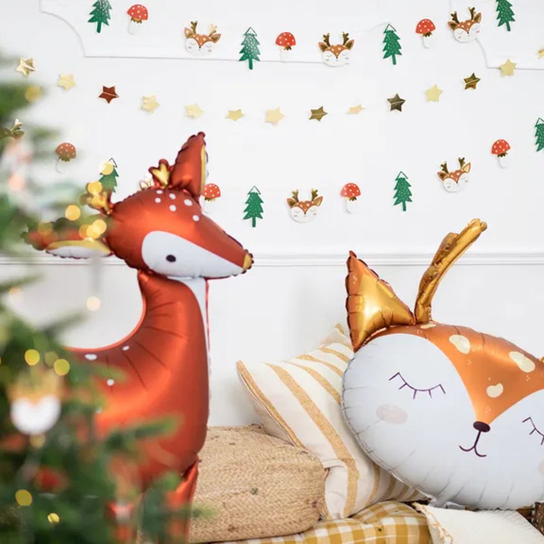 Deer Foil Balloon 80x105 cm - Mixed Colors, Matte Finish