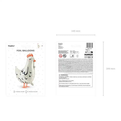Globo Metálico Gallina 48x60 cm - Apto para Helio y Aire - Narosa Sweet Party Barcelona