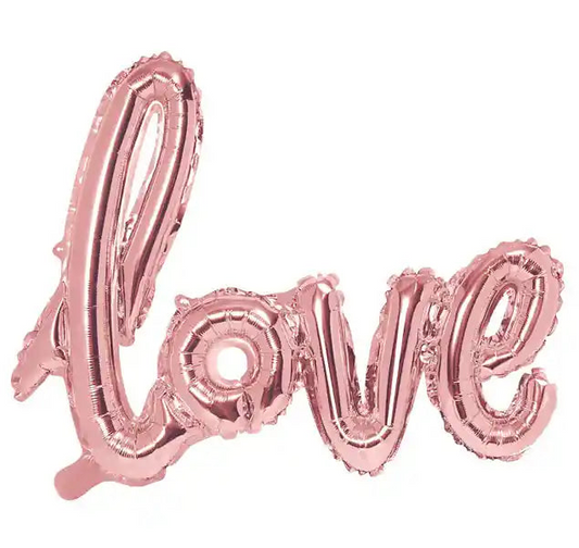 Globo Metalizado Love Rosa Gold 73x59 cm | Apto Solo Aire - Narosa Sweet Party Barcelona