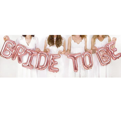 Globo decorativo bridal oro rosa, letras grandes.