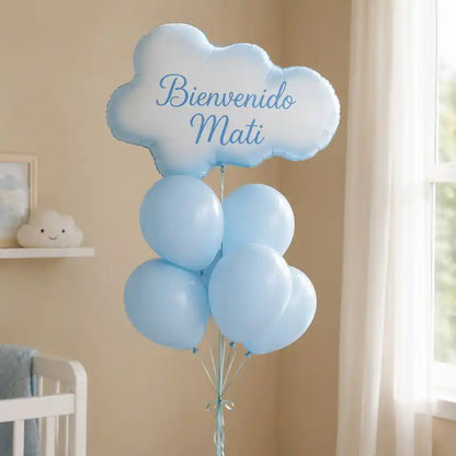 Globo Foil Nube Blanca Personalizable – 76 cm Apto Aire o Helio - Narosa Sweet Party Barcelona