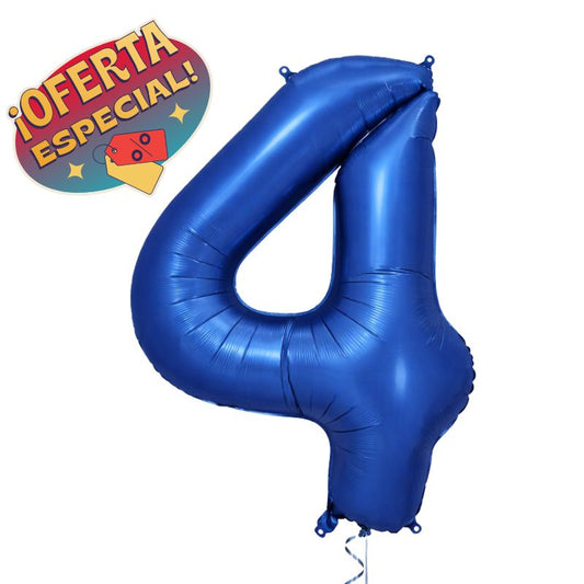 Globo número mate gigante de 72 cm inflado con helio para cumpleaños