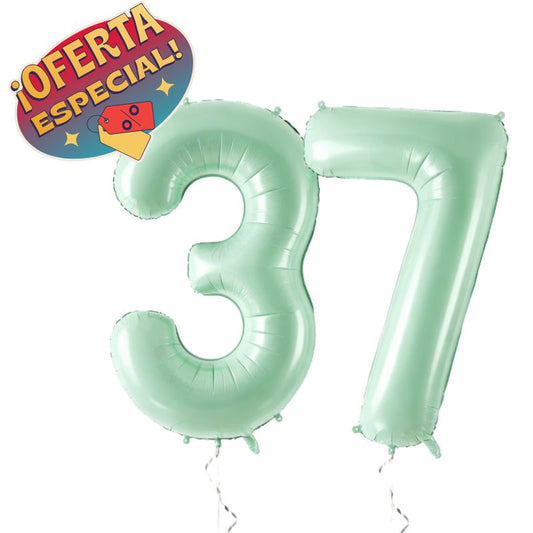 Pack de globos número gigante pastel para aniversarios y celebraciones