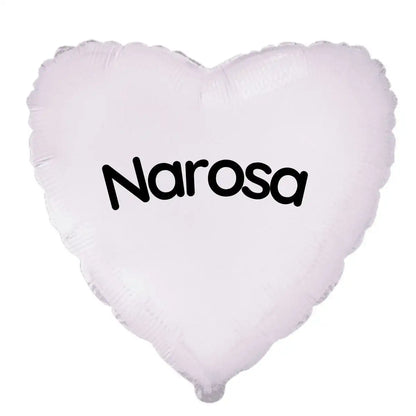 Globo Helio Personalizado con Nombre o Mensaje - Globo Forma de Corazón o Estrella