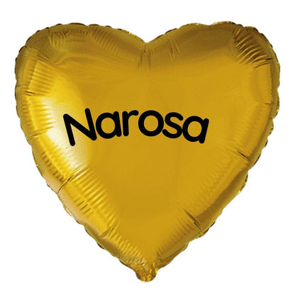 Globo Helio Personalizado con Nombre o Mensaje - Globo Forma de Corazón o Estrella
