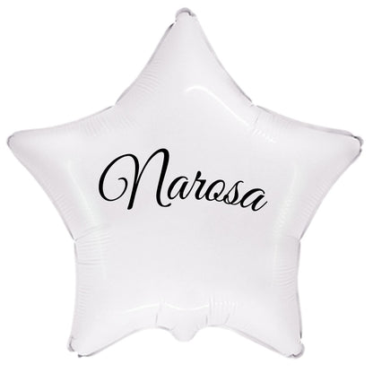 Globo Helio Personalizado con Nombre o Mensaje - Globo Forma de Corazón o Estrella