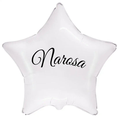 Globo Helio Personalizado con Nombre o Mensaje - Globo Forma de Corazón o Estrella