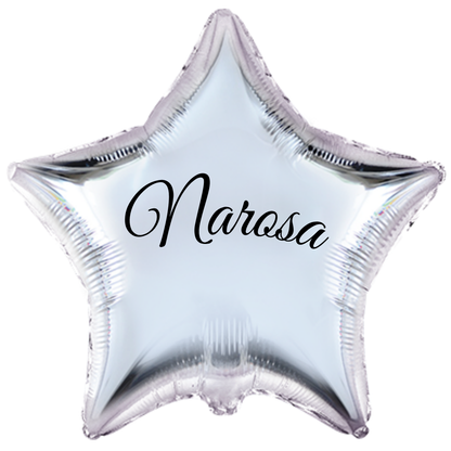 Globo Helio Personalizado con Nombre o Mensaje - Globo Forma de Corazón o Estrella