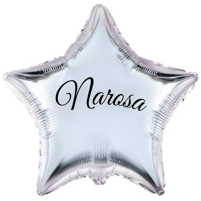 Globo Helio Personalizado con Nombre o Mensaje - Globo Forma de Corazón o Estrella