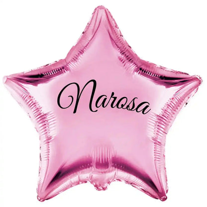 Globo con Nombre o Mensaje -  Corazón o Estrella