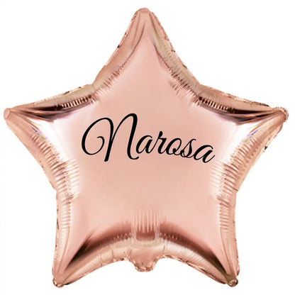 Globo Helio Personalizado con Nombre o Mensaje - Globo Forma de Corazón o Estrella