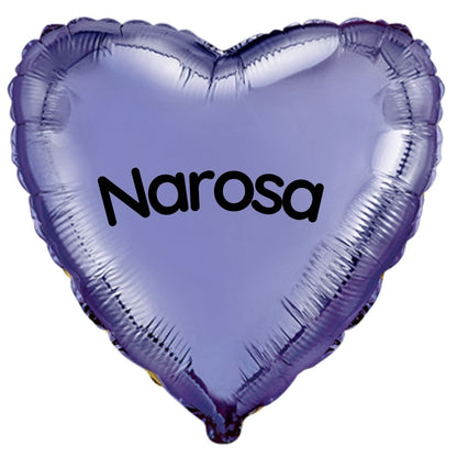 Globo Helio Personalizado con Nombre o Mensaje - Globo Forma de Corazón o Estrella