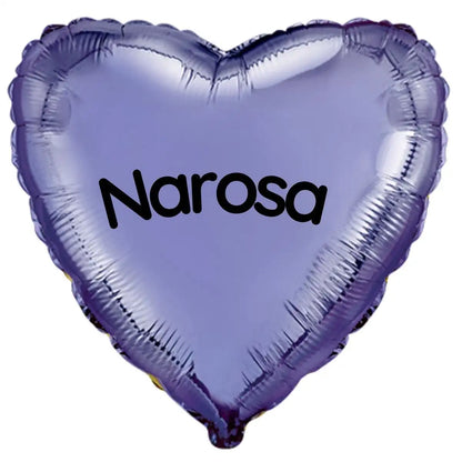 Globo Helio Personalizado con Nombre o Mensaje - Globo Forma de Corazón o Estrella