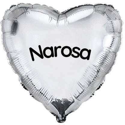 Globo Helio Personalizado con Nombre o Mensaje - Globo Forma de Corazón o Estrella