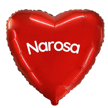 Globo Helio Personalizado con Nombre o Mensaje - Globo Forma de Corazón o Estrella