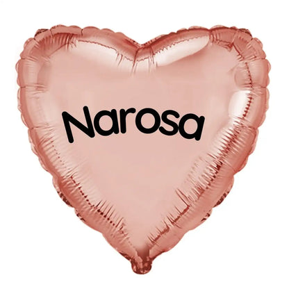 Globo Helio Personalizado con Nombre o Mensaje - Globo Forma de Corazón o Estrella