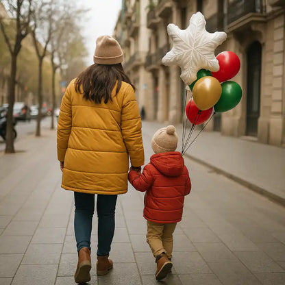 Globo de Foil Copo de Nieve Blanco - 96 cm - Narosa Sweet Party Barcelona