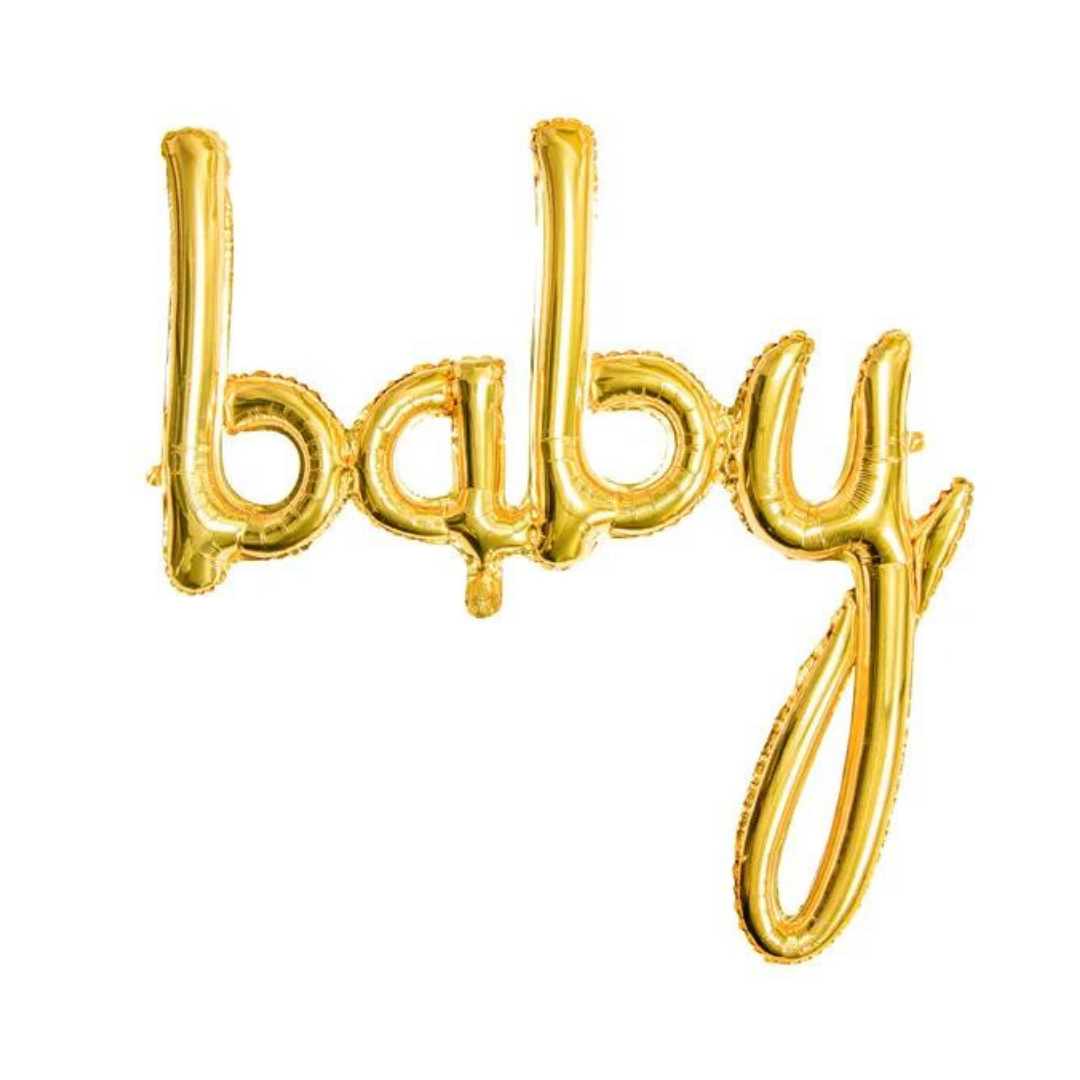 Globo "Bebé" Dorado 73,5x75,5 cm – Fiesta Baby Shower